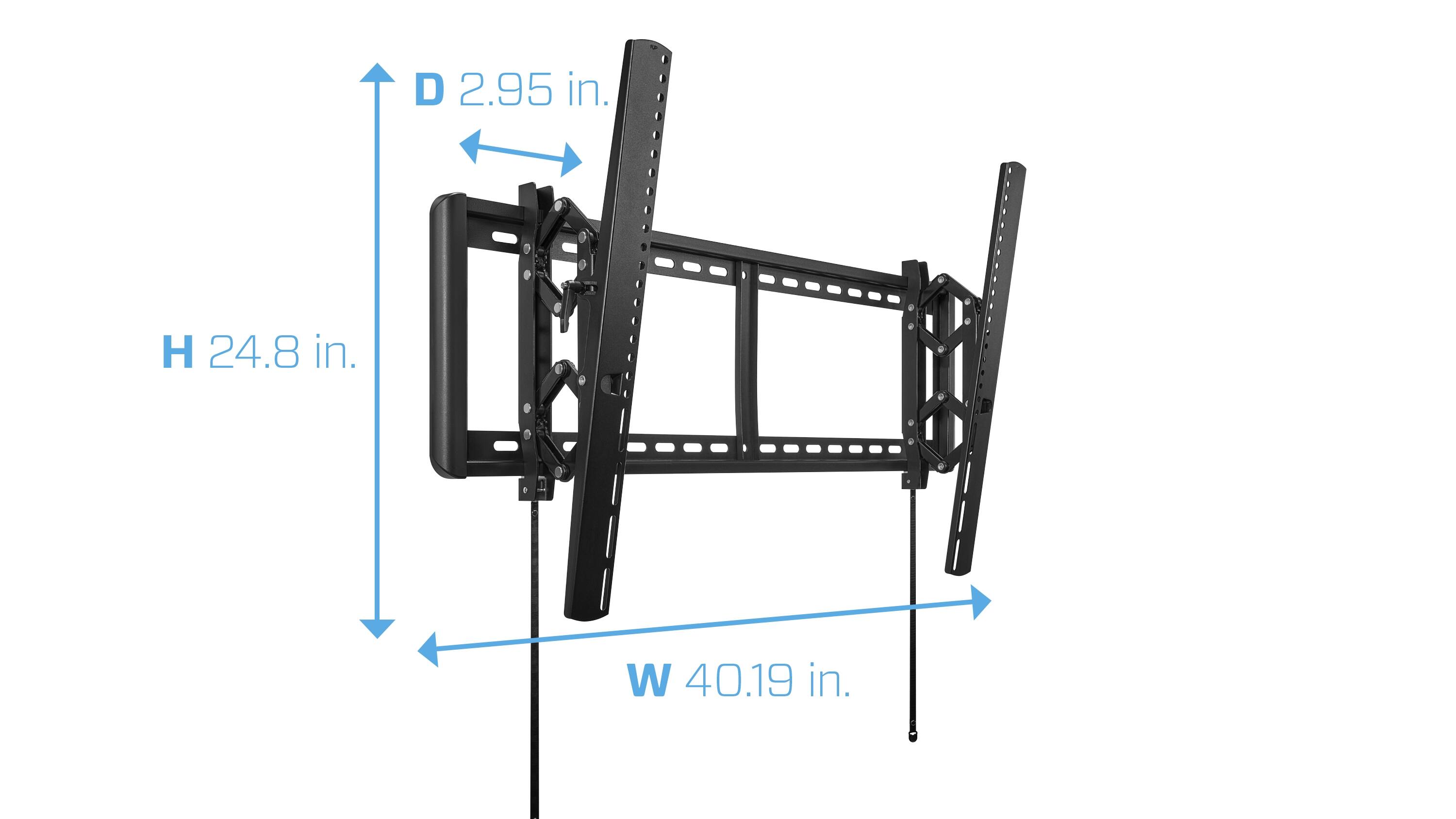 D 2.95 in.  
H 24.8 in.  
W 40.19 in.