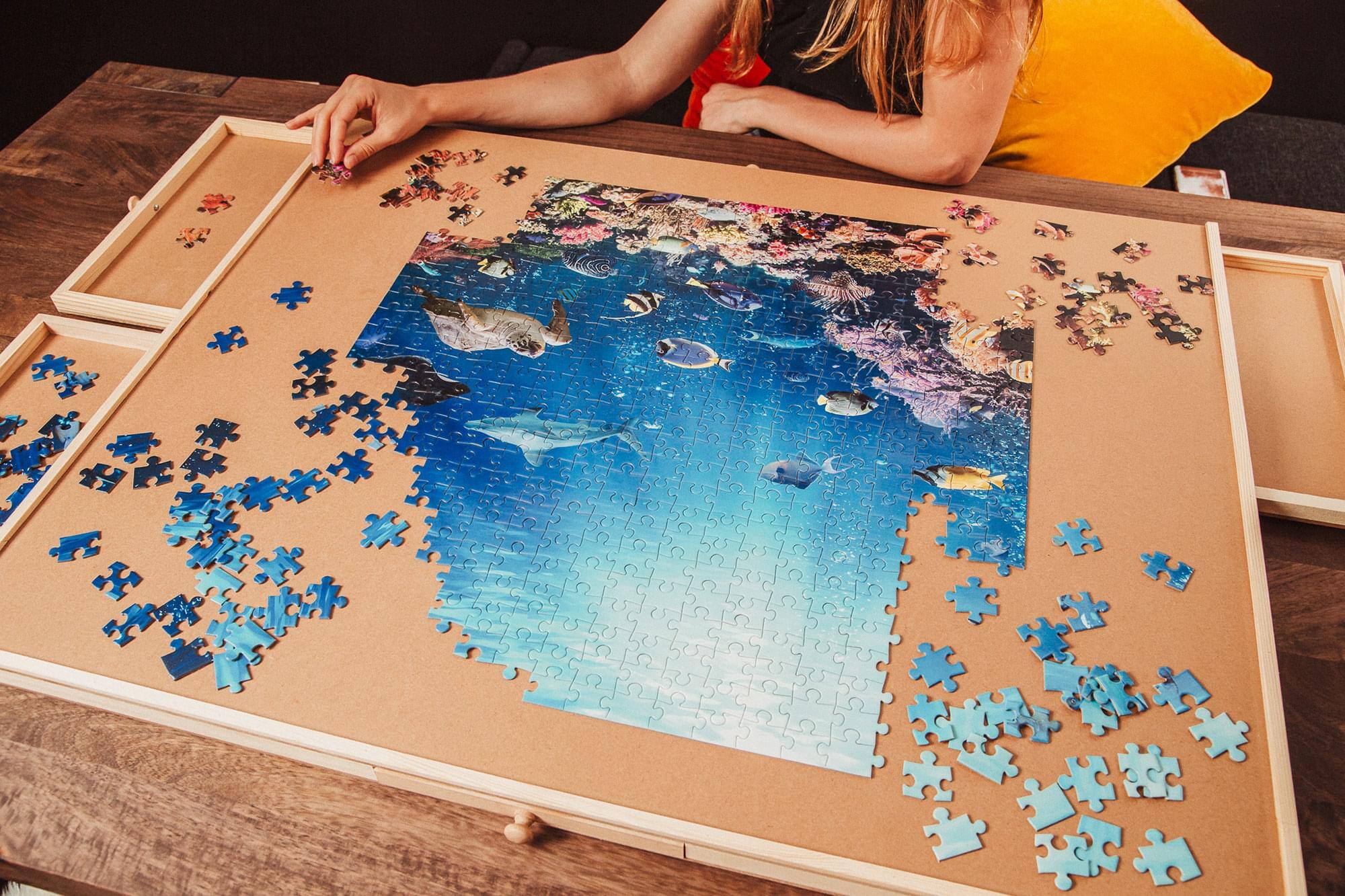 Alt View 10. Toynk - Under the Sea Coral Reef 500 Piece Jigsaw Puzzle - Blue.