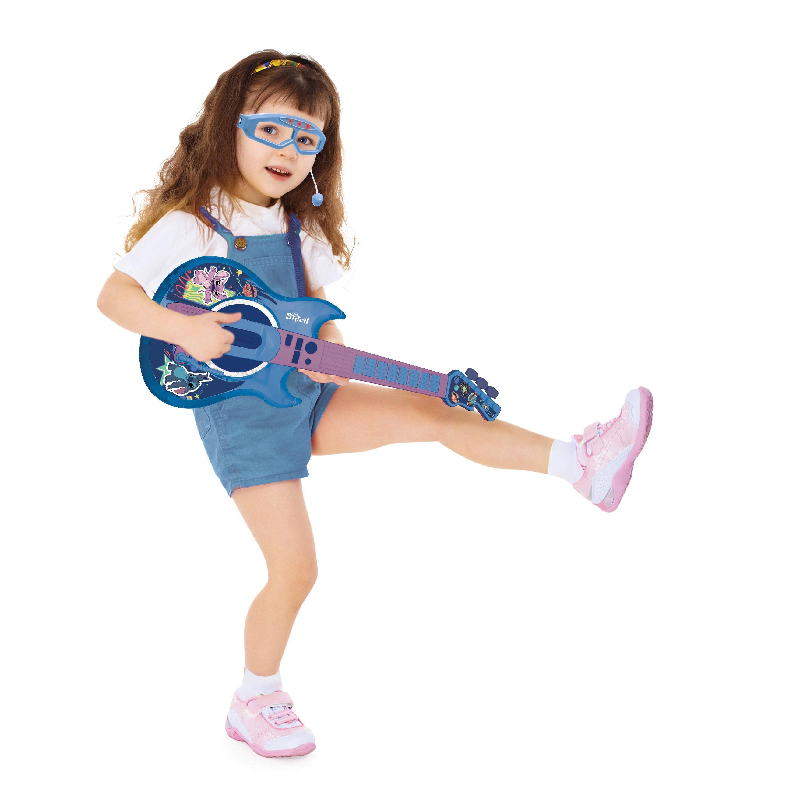 Alt View 5. Lexibook - Disney Stitch Electronic Lighting Guitar with Mic in Glasses Shape.
