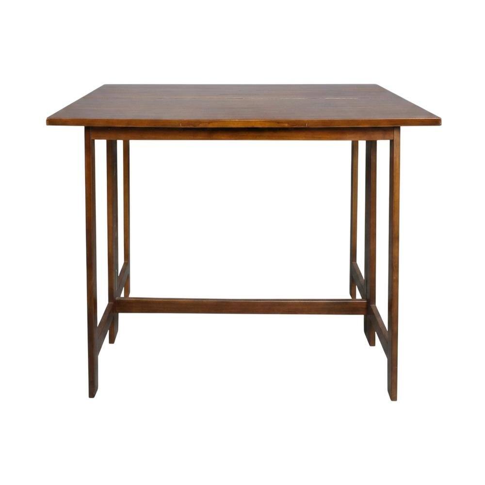 Angle. FurniFact - Warm Brown Folding Console to Dining Table - Warm Brown.
