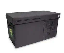 Ukonic - Xbox Series X Logo Storage Bin Chest Organizer with Lid | 24 x 12 Inches - Black