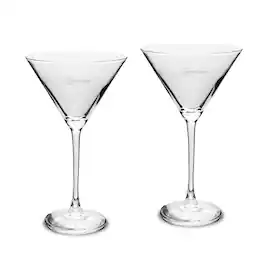 Jardine - Columbia College of Missouri Cougars Two-Piece Traditional 10oz. Martini Glass Set - Multicolor