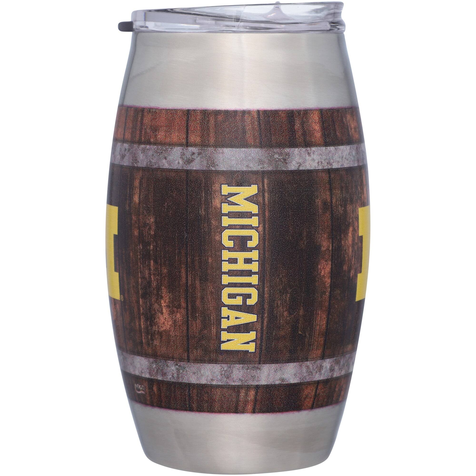 Alt View 1. Indigo Falls - Michigan Wolverines 15oz. Barrel Tumbler - Multicolor.