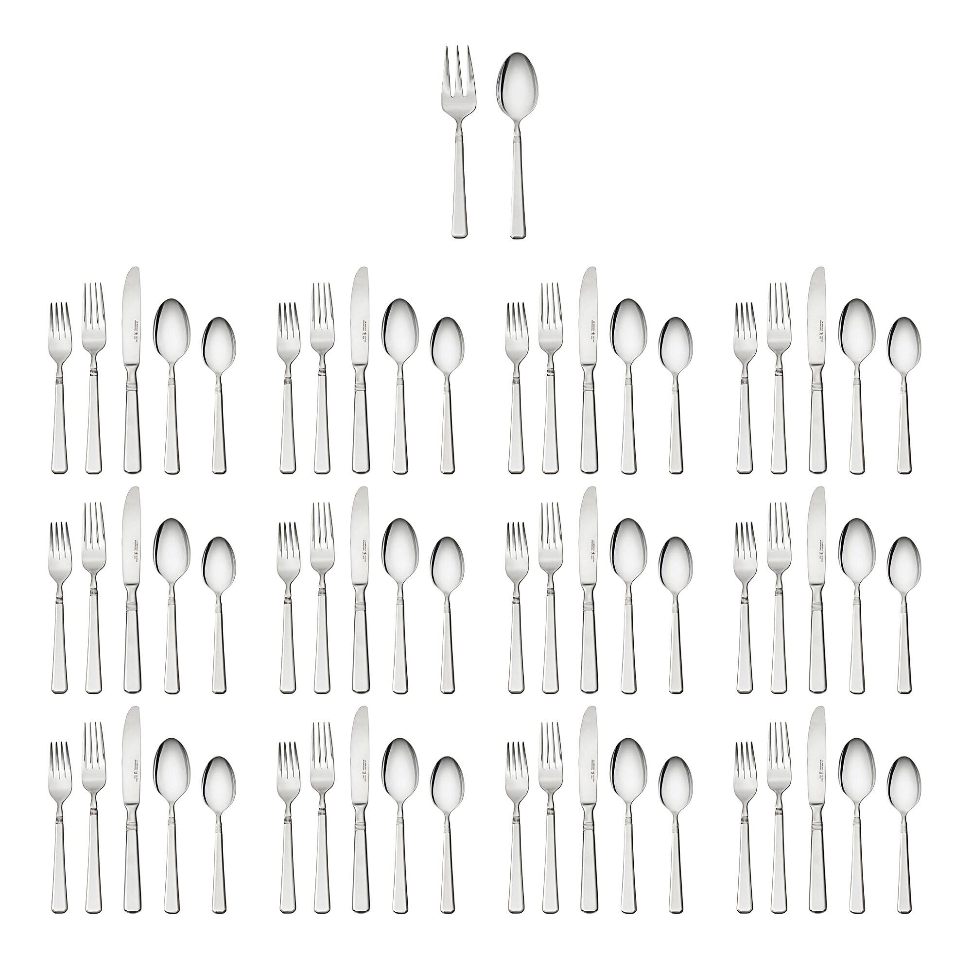 Alt View 2. Henckels - Henckels Metrona 62-pc 18/10 Stainless Steel Flatware Set - Stainless Steel.