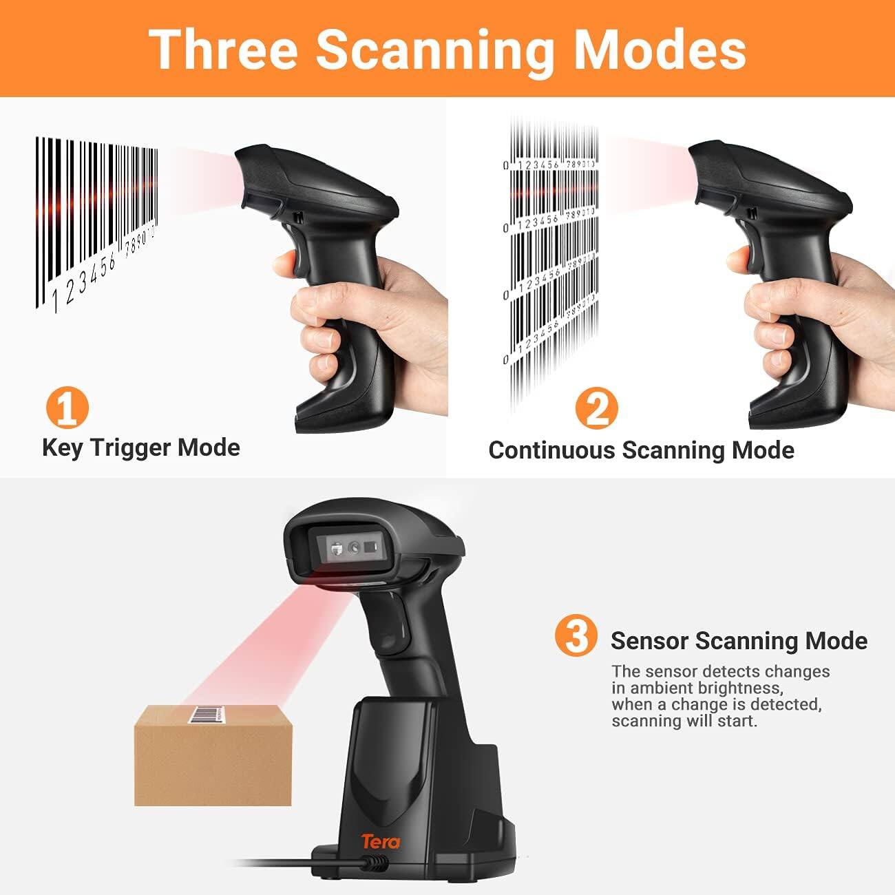 Three Scanning Modes

1. Key Trigger Mode
2. Continuous Scanning Mode
3. Sensor Scanning Mode

The sensor detects changes in ambient brightness, when a change is detected, scanning will start.