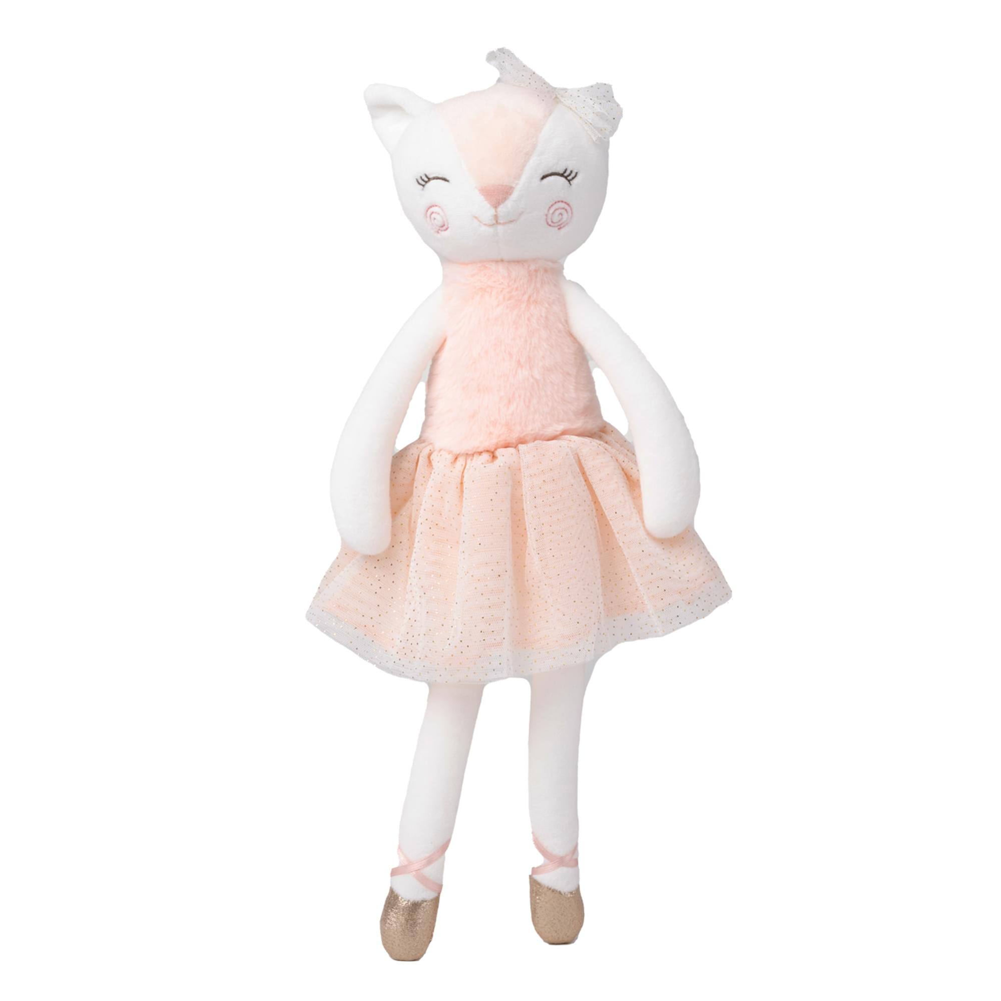 Front. TriAction Toys - Teddykompaniet Plush Ballerina Cat, Celine - White.