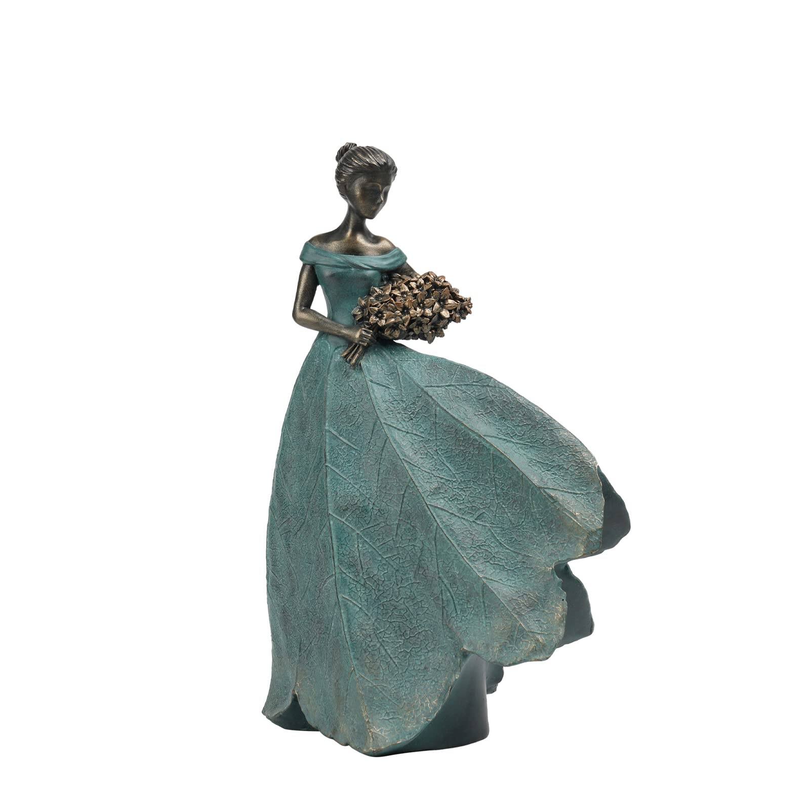 Front. Alchemy Casas - Fairy Statue Collection Home Decoration - Leaf Angel With Dragonfly Decor For Outside Or Inside Rustic Garden.