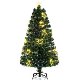 Resenkos - 5-Ft Pre-Lit Artificial Christmas Tree - Included Star Tree Topper - Green