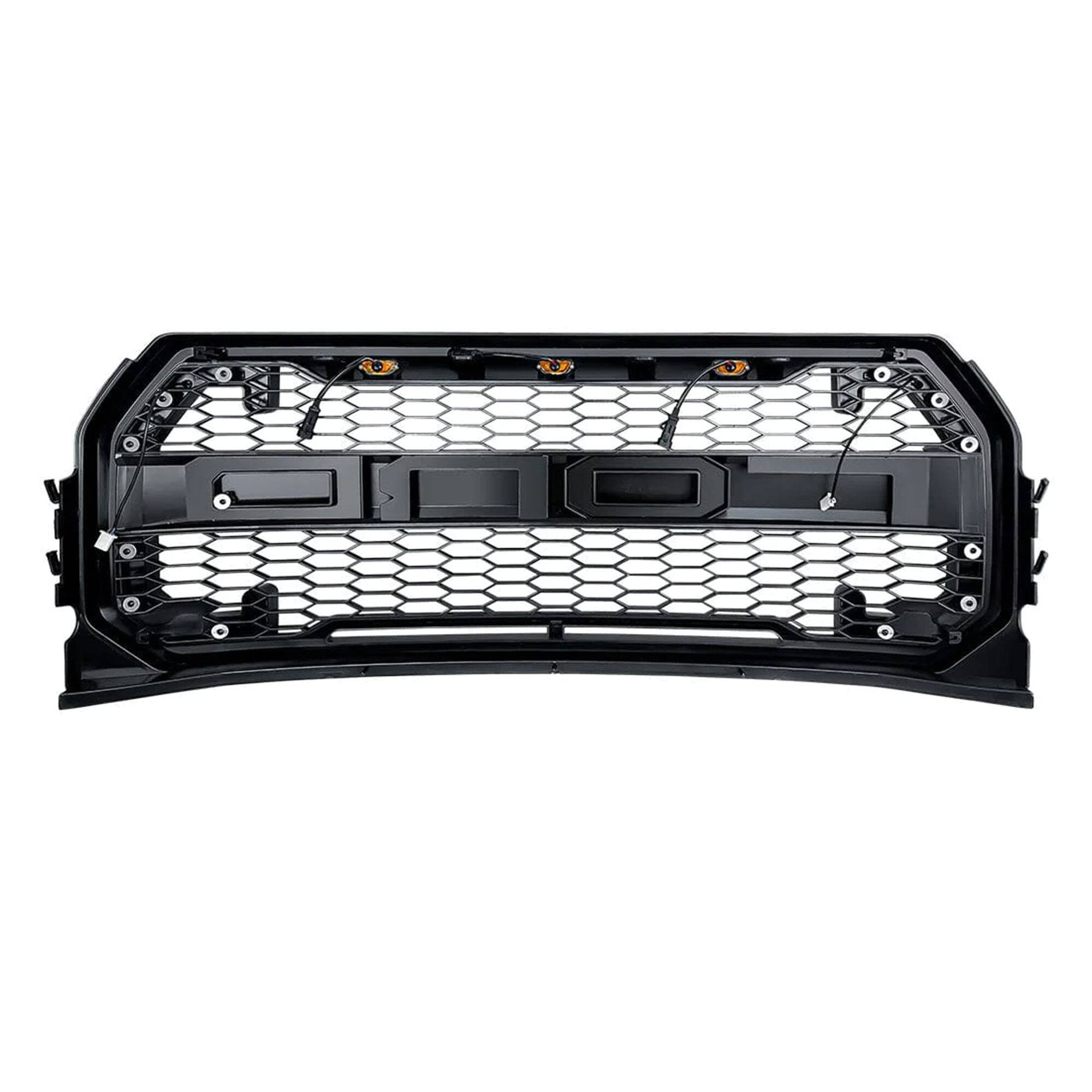 Alt View 7. AMERICAN MODIFIED - AMERICAN MODIFIED Raptor Style Mesh Grille w/Turn Lights for 2015-2017 Ford F150 - 15-17 F-150 (Raptor Style w/DRL & Turn Signal).
