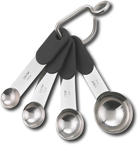 Spring Chef Stainless Steel Rectangular Measuring Spoons, Set of 7 &  Stainless Steel Kitchen Scissors with Blade Cover, Black - 2 Product Bundle  - Yahoo Shopping