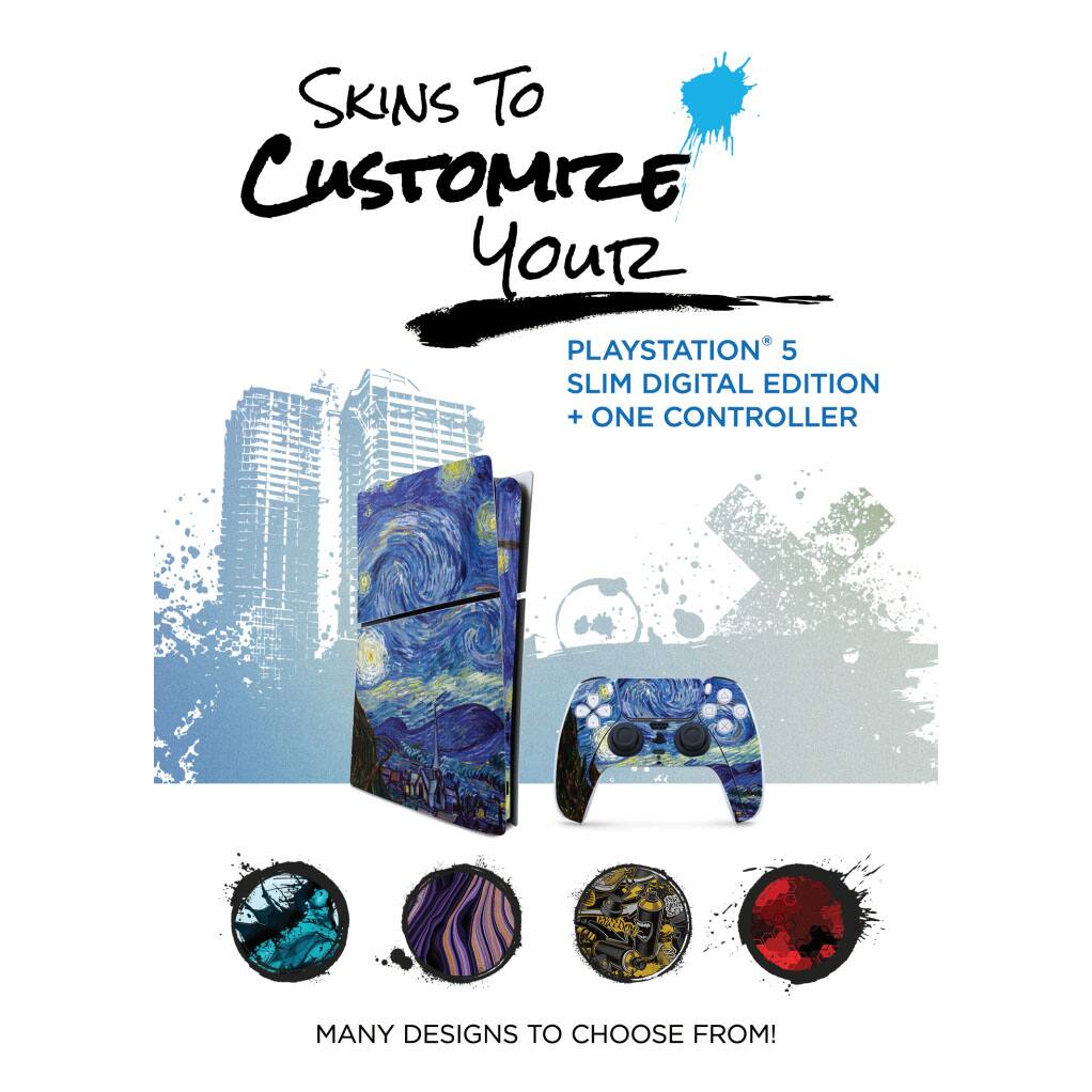 Skins To Customize Your

PlayStation® 5 Slim Digital Edition + One Controller

Many Designs To Choose From!
