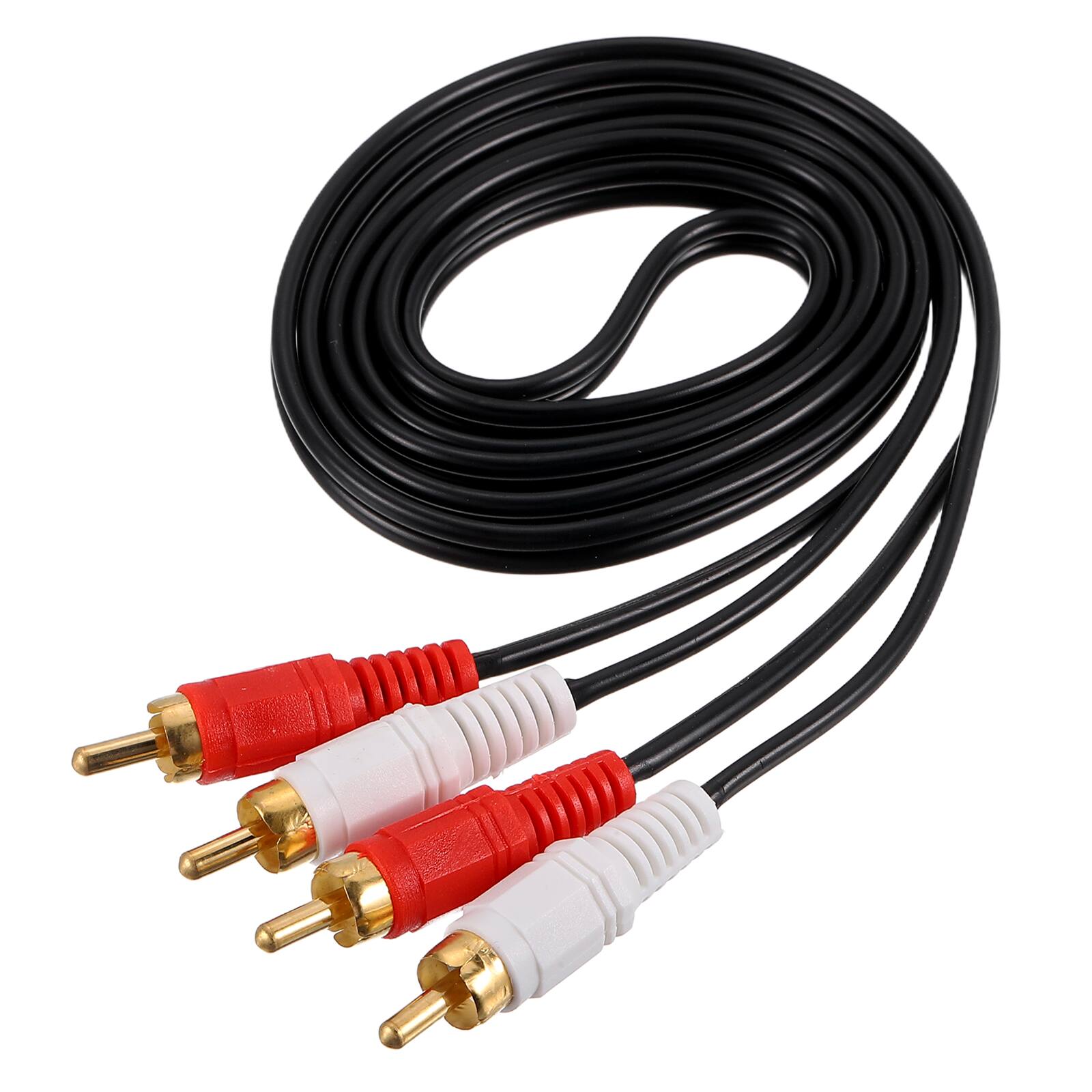 Front. Unique Bargains - RCA Cable, 2 RCA Male to 2 RCA Male, Stereo Audio Video for Amplifier Home Theater - Black.
