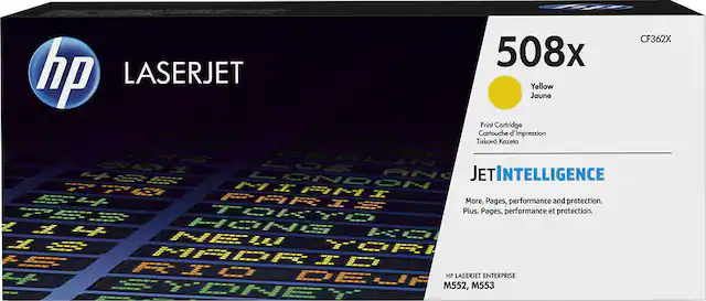 Front. HP - 508X High-Yield Toner Cartridge - Yellow.