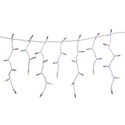 Front. Celebrations - Celebrations Classic LED T5 Multicolored 300 ct Icicle Christmas Lights 19.6 ft..