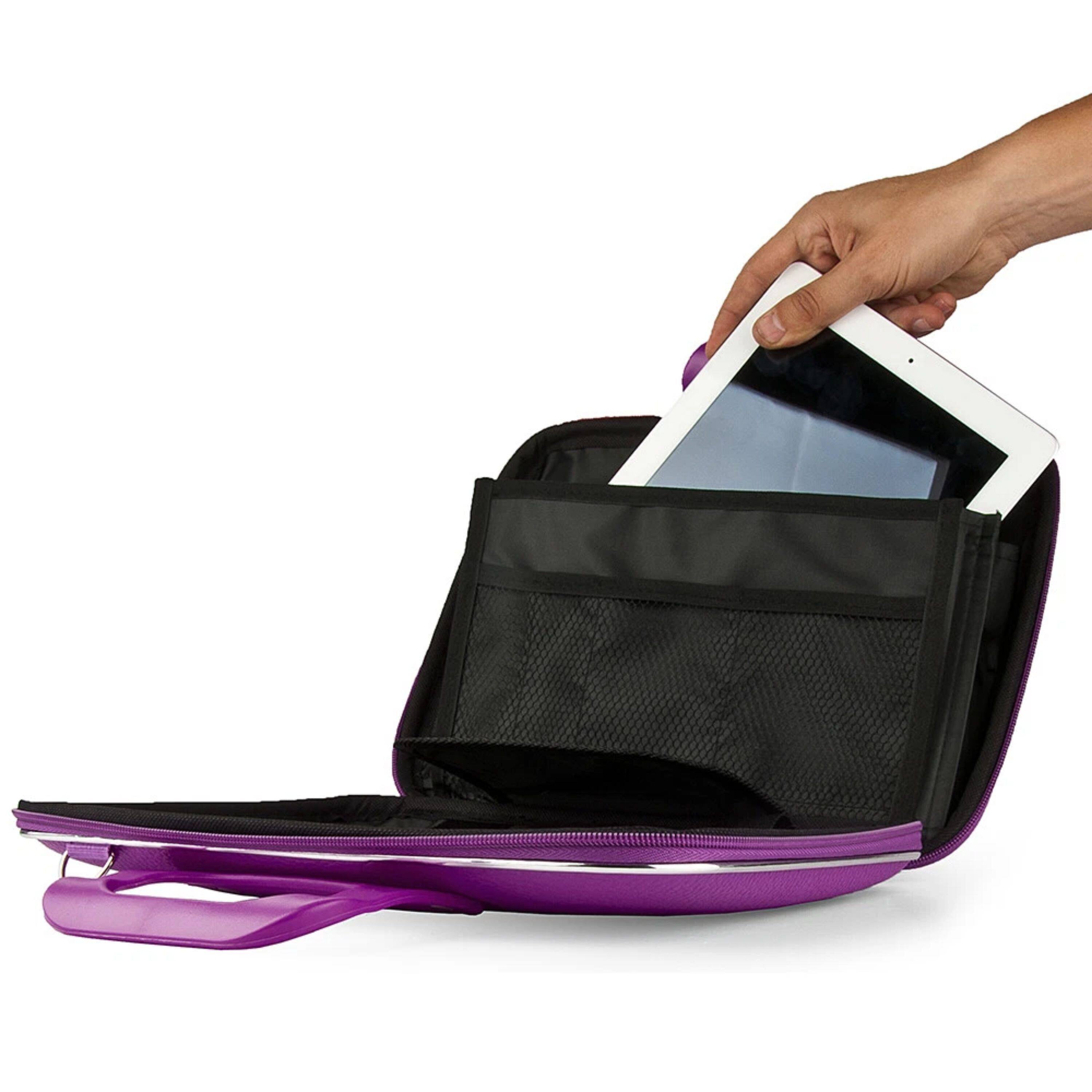 Alt View 1. Kitcheniva - Leather Tablet Case Shoulder Messenger Bag For 10" Tablet Purple - Purple.