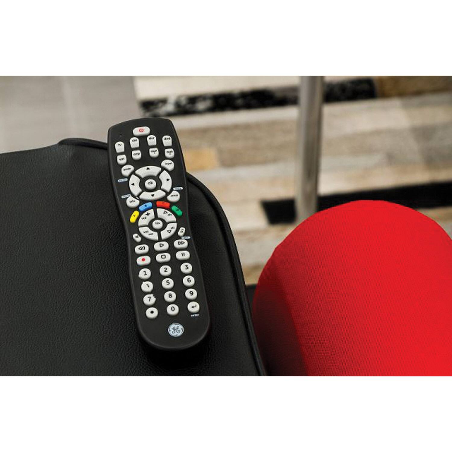 Back. GE - Ge 34929 8-device Universal Remote, Black - black.