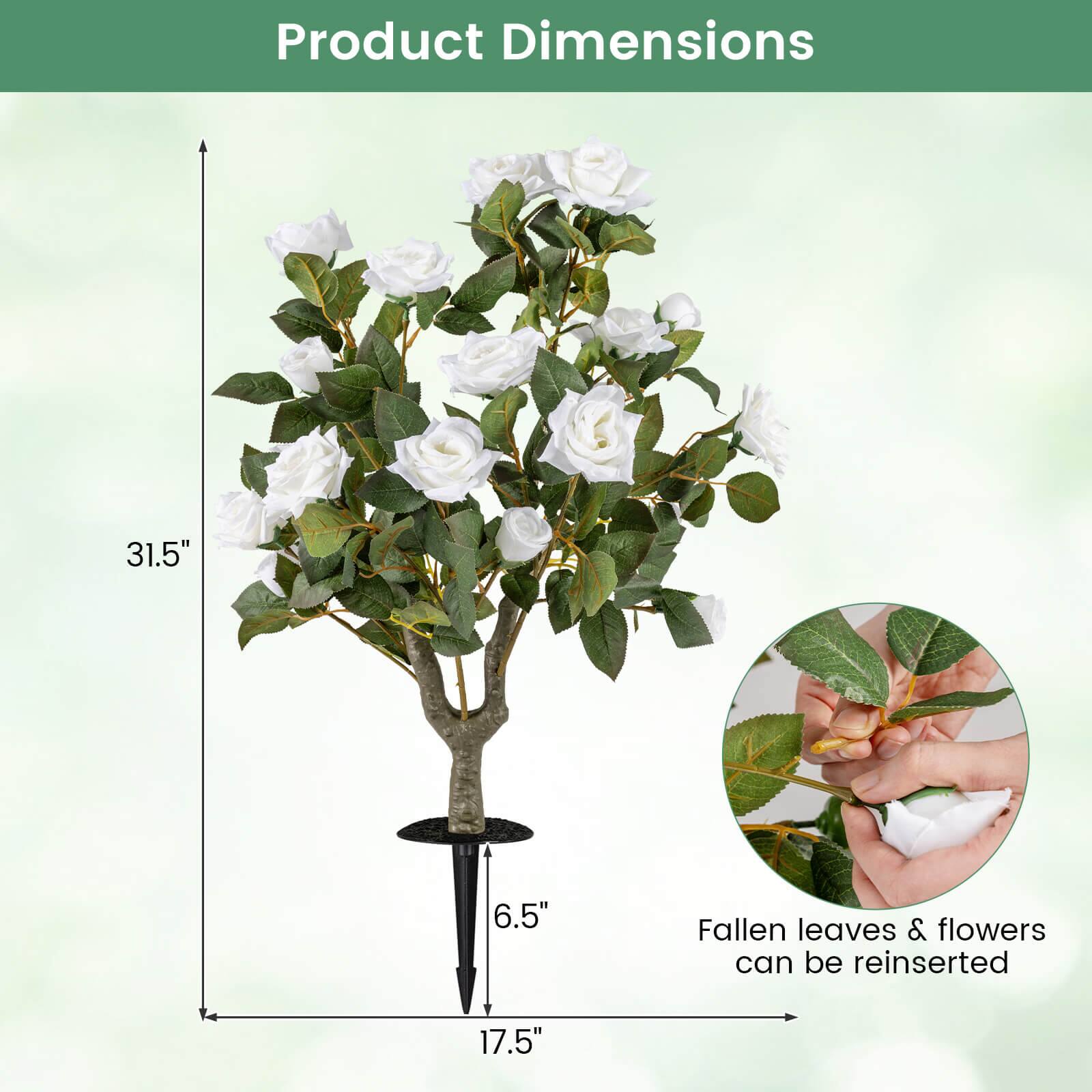 Product Dimensions: 31.5" x 17.5" x 6.5"  
Fallen leaves & flowers can be reinserted