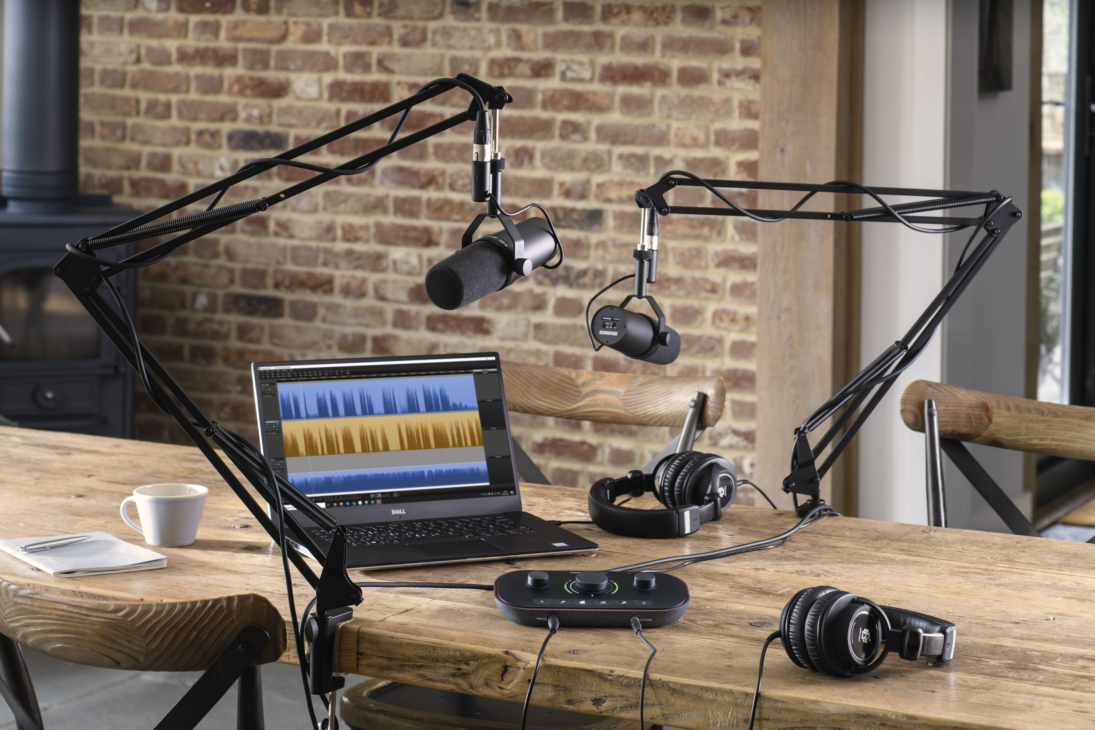 Alt View 15. Focusrite - Vocaster Two USB audio interface for podcast duos - record broadcast quality with ease! - Black.