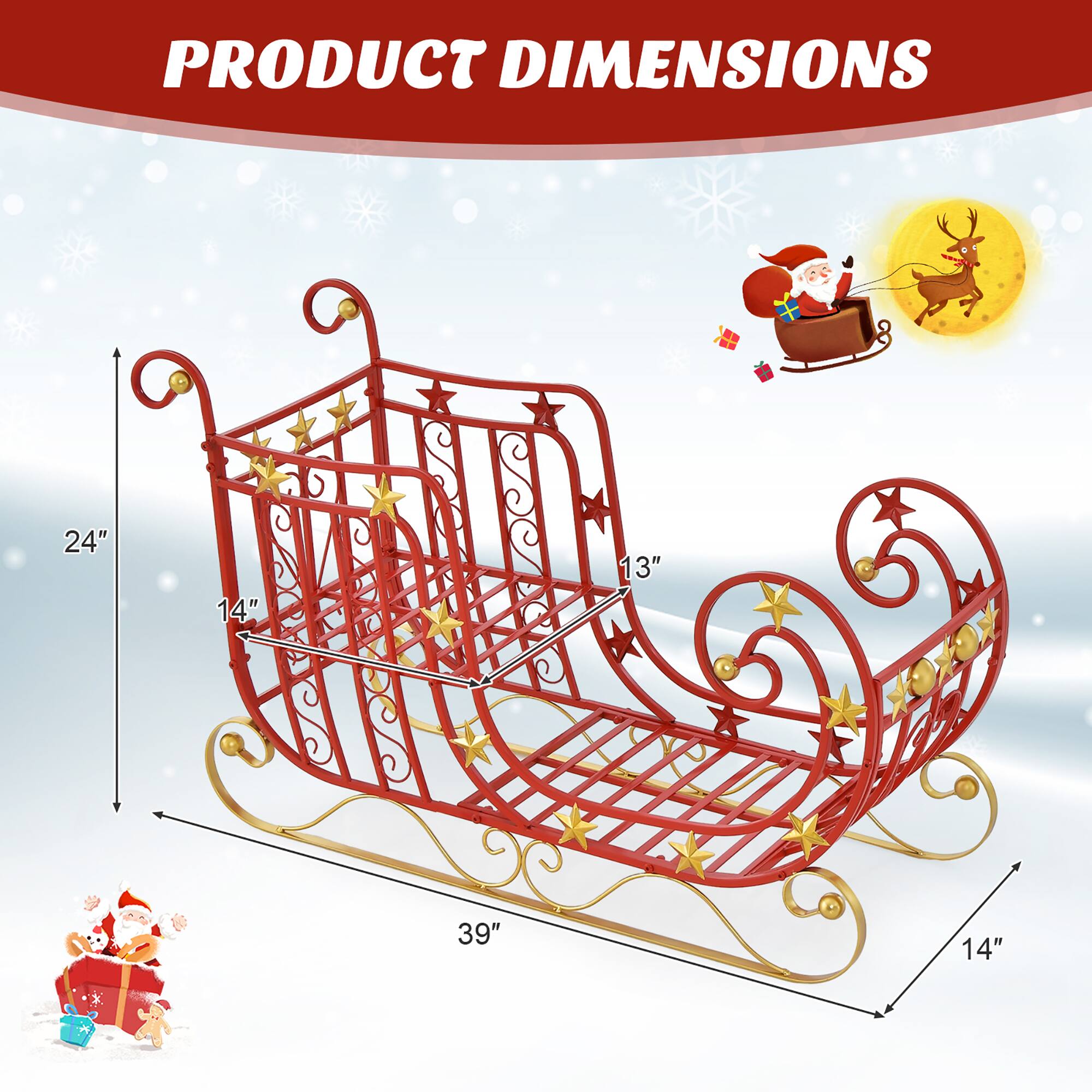 PRODUCT DIMENSIONS

24"  
14"  
13"  
39"  
14"