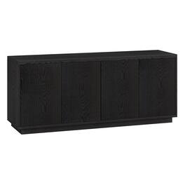 Hudson&Canal - Hanson TV Stand Fits Most TVs up to 65 inches - Black Grain