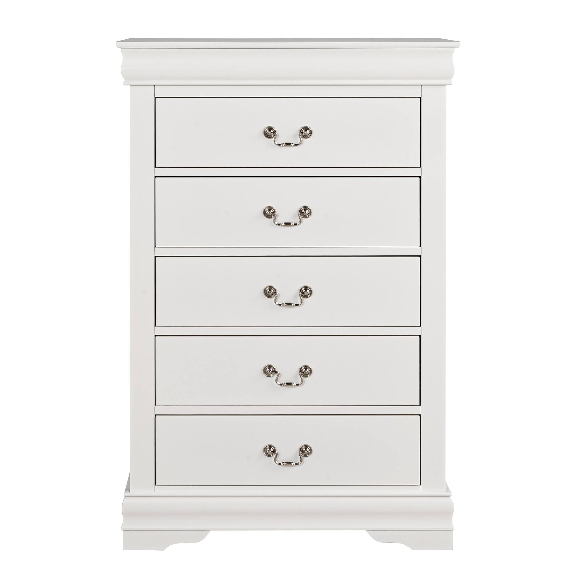 Alt View 4. Vaczon - Solid Wood Storage Chest with English Dovetail Drawers Multi-Functional Home Organizer for Bedroom Office or Living Room - White.