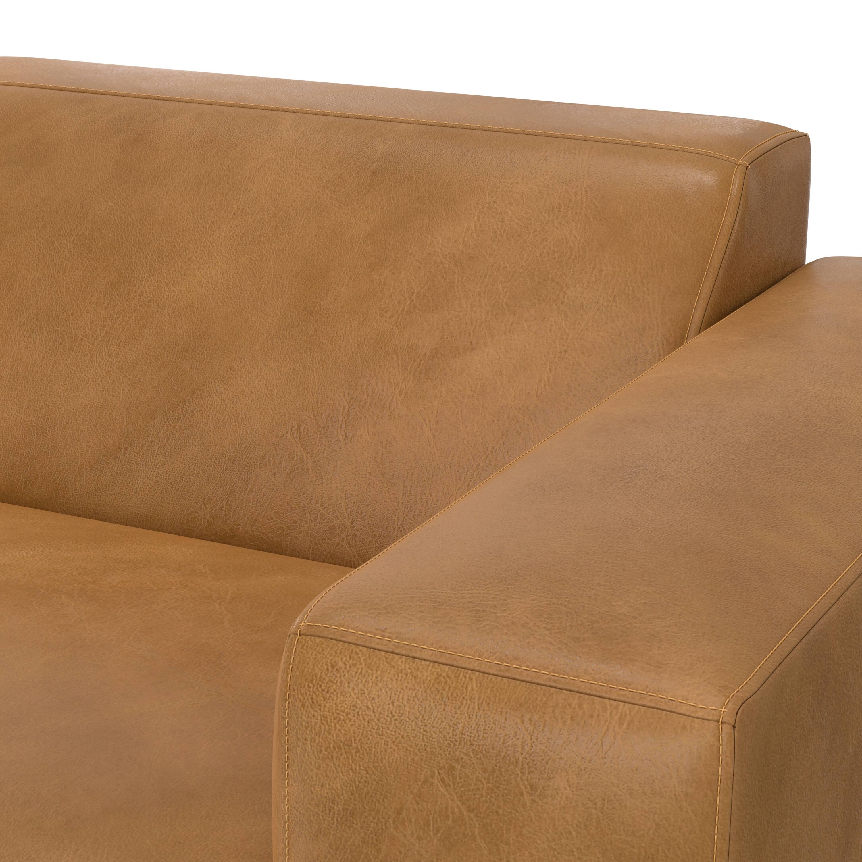 Alt View 6. Simpli Home - Rex Right-Arm Sofa Module in Genuine Leather - Sienna.
