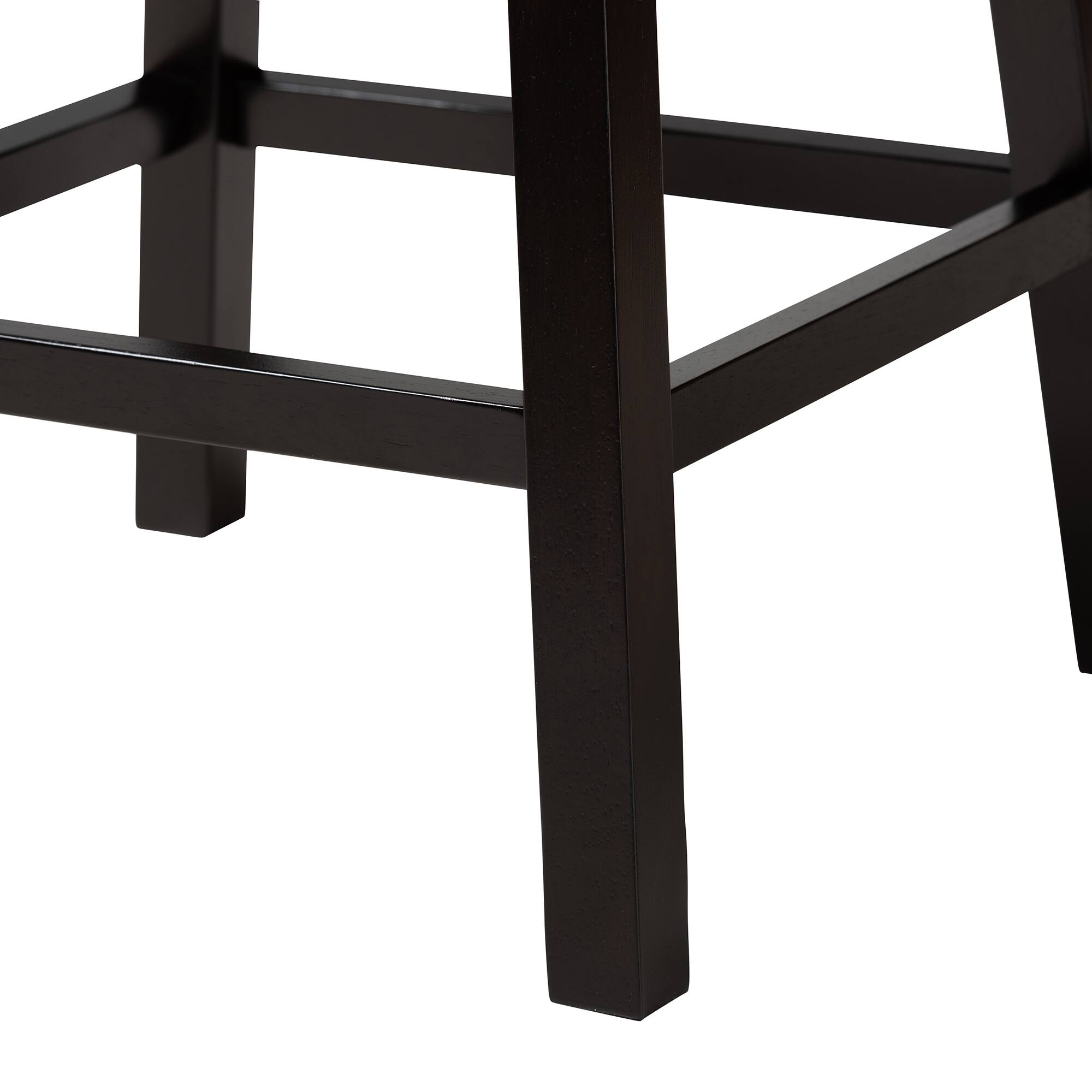 Alt View 1. Baxton Studio - Theron Mid-Century Transitional Fabric and Espresso Finished Wood 2-Piece Swivel Counter Stool Set - Beige/Espresso Brown.