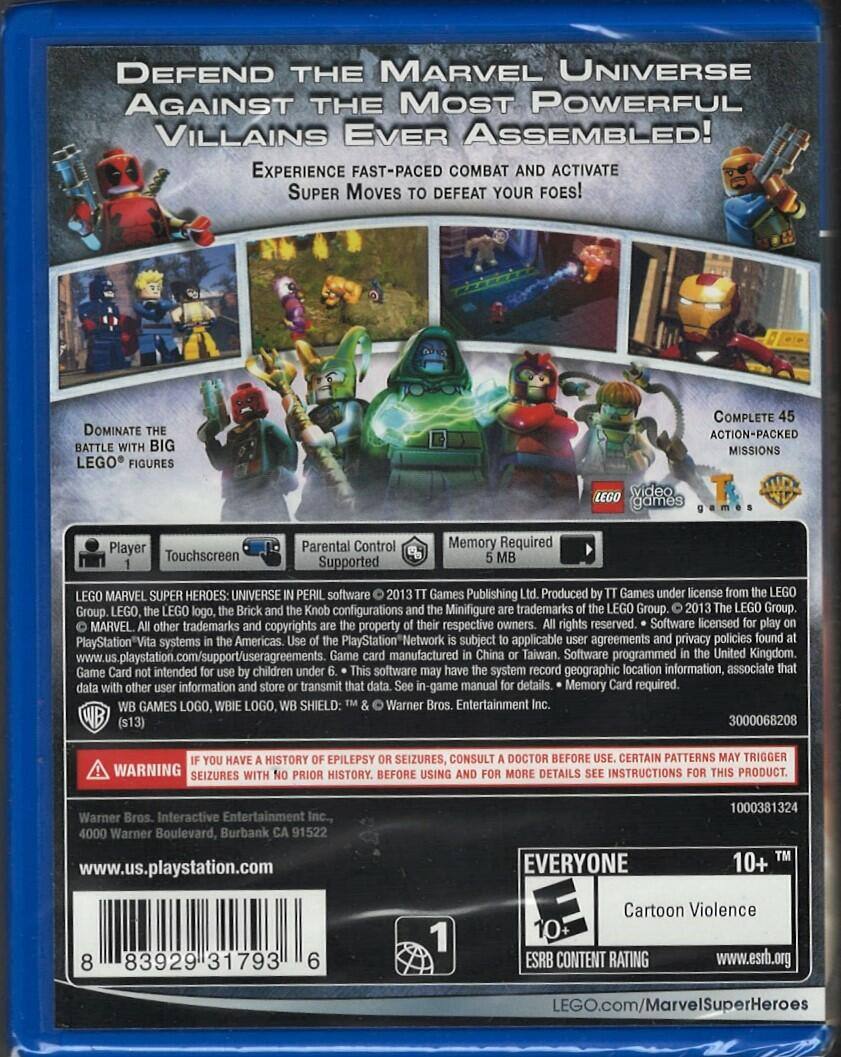 Angle. Warner Bros. - LEGO Marvel Super Heroes - PlayStation Vita.
