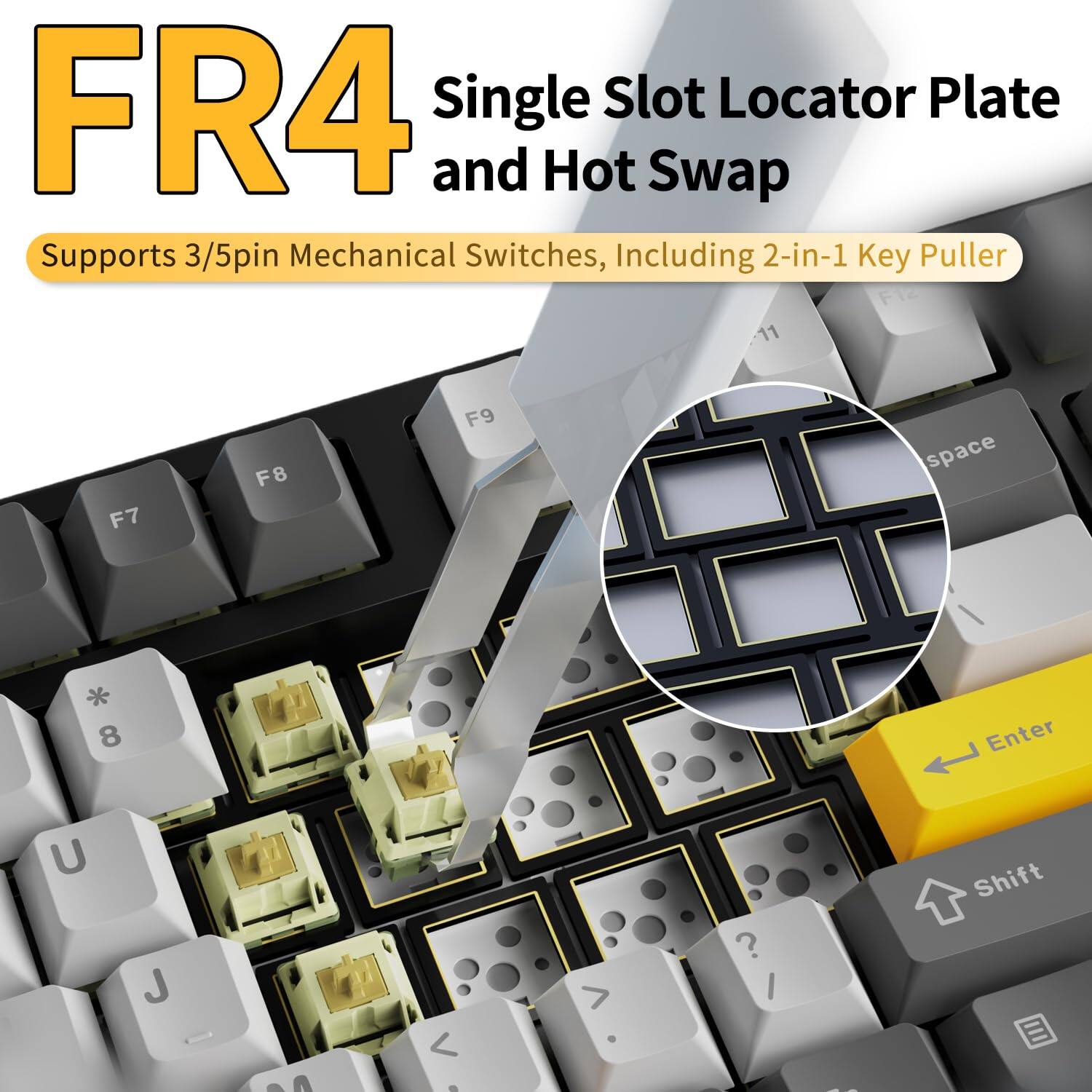 Pacoar Cade ajazz Ak35i V3 Full Size Hot Swap Mechanical Gaming