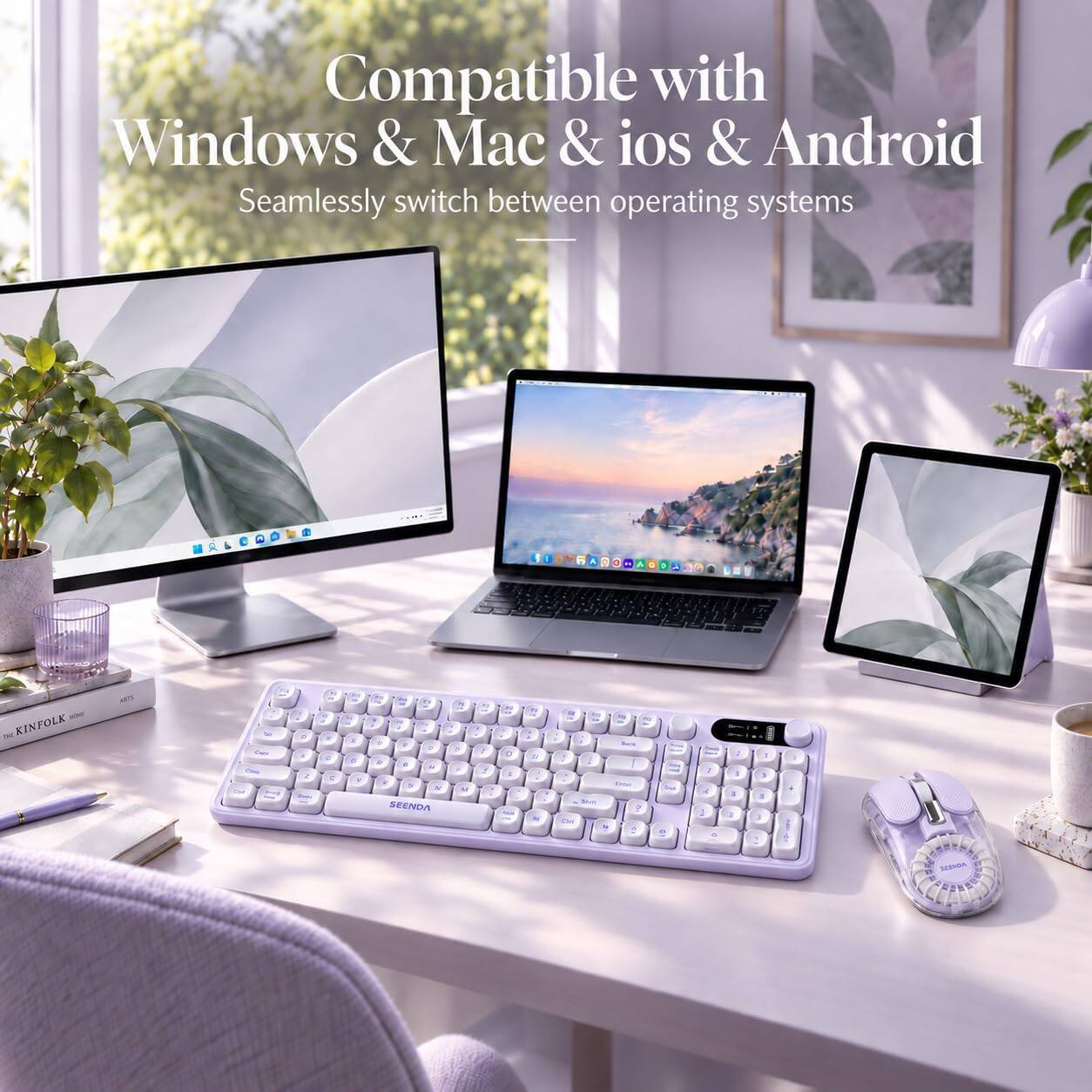 Compatible with Windows & Mac & iOS & Android  
Seamlessly switch between operating systems