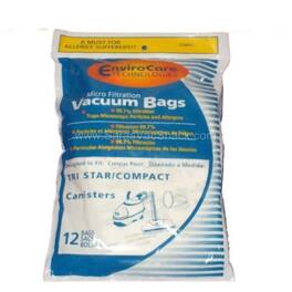 EnviroCare - 12 Allergy Micro-Filtration Vacuum Bags – Fits TriStar, Compact, EXL, MG1, MG2, Patriot, Miracle Mate, Vortech