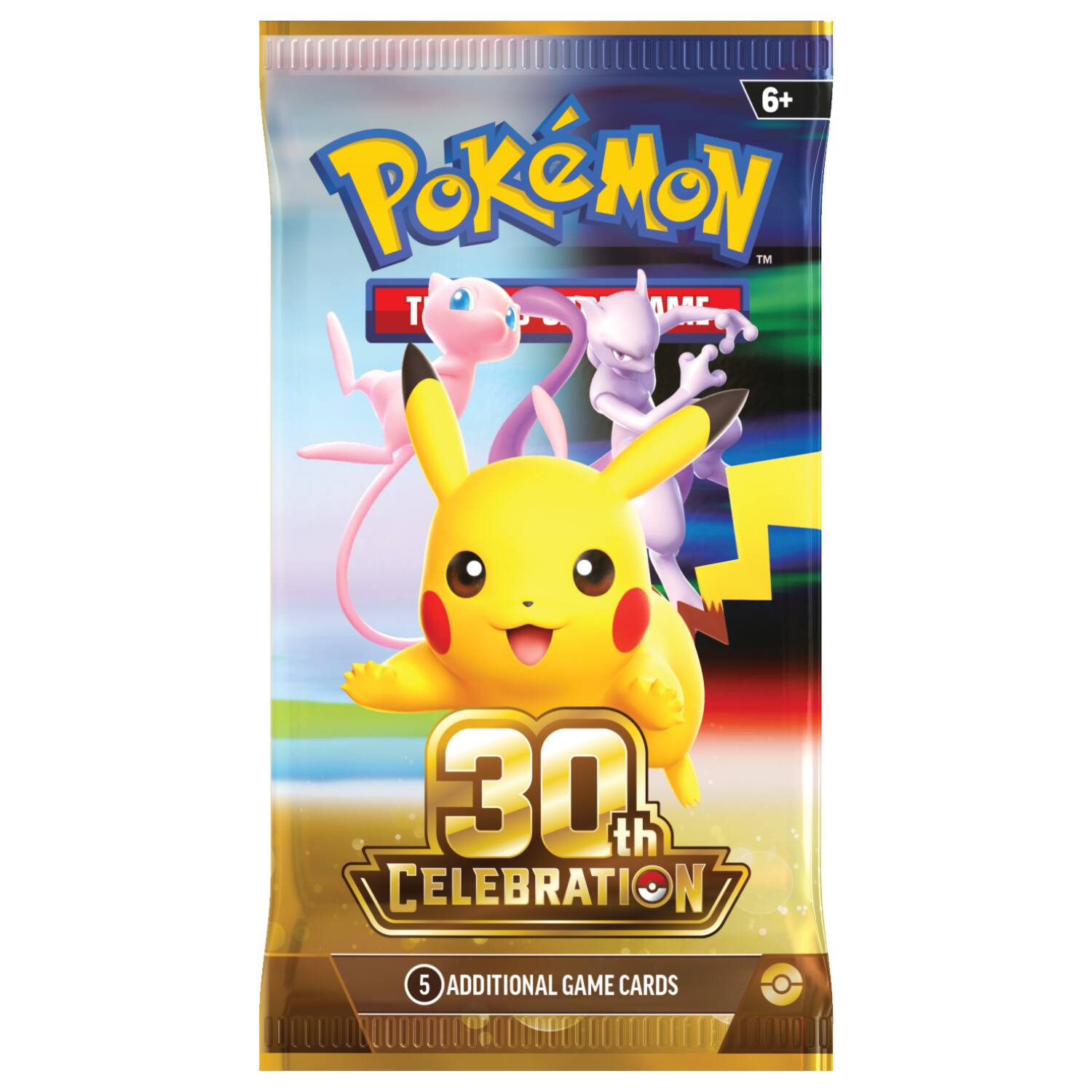 6+ Pokémon™ Game  
30th Celebration  
5 Additional Game Cards