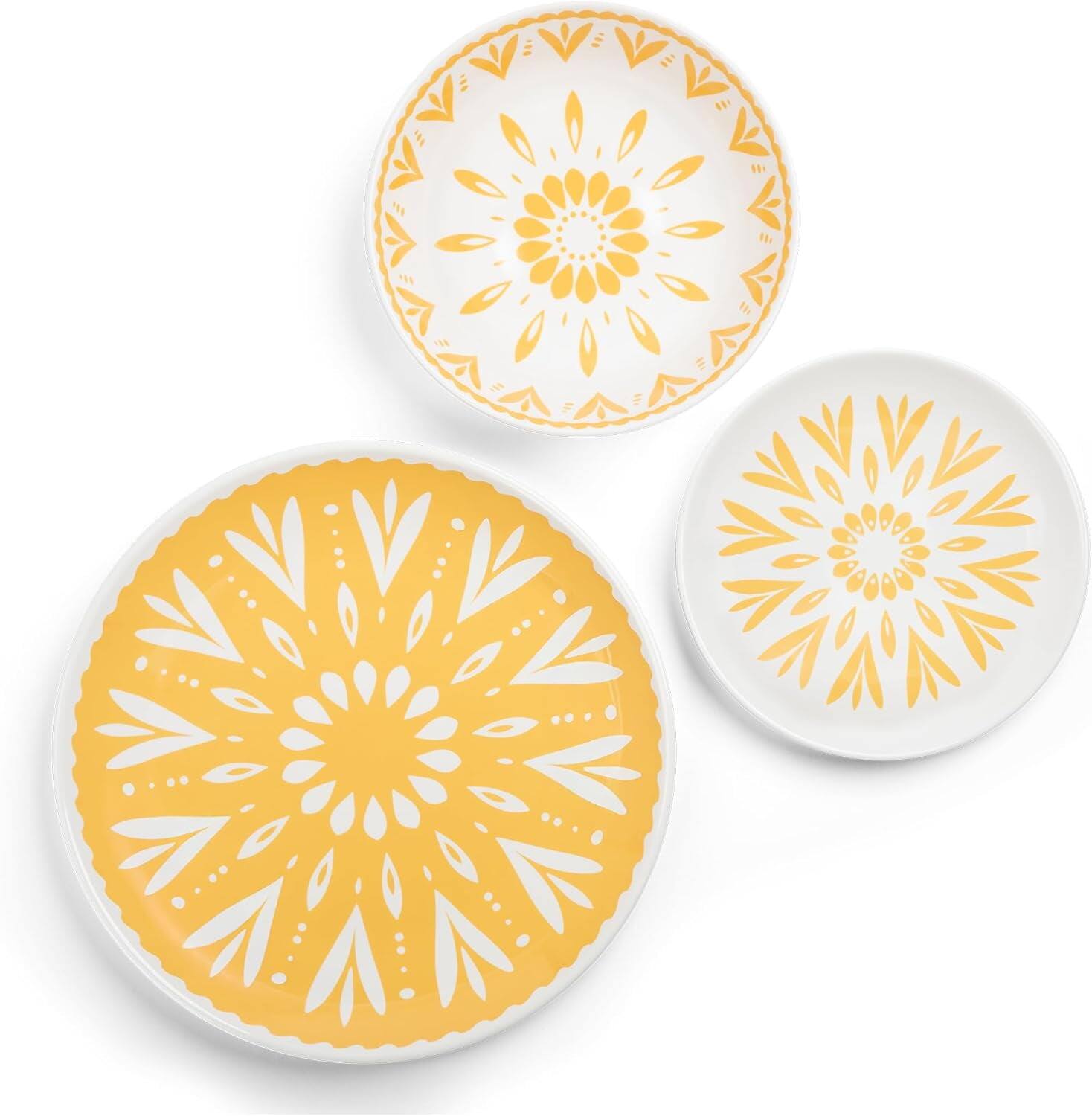 Left. Larder & Vine - 12-Piece Cathrineholm™ Dinnerware Set for 4, Made from 100% BPA-Free Melamine - Solna.