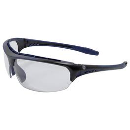 General Electric - 09 Series Anti-Fog Impact-Resistant Safety Glasses Clear Lens Black/Blue Frame 1 pk - Black | Blue