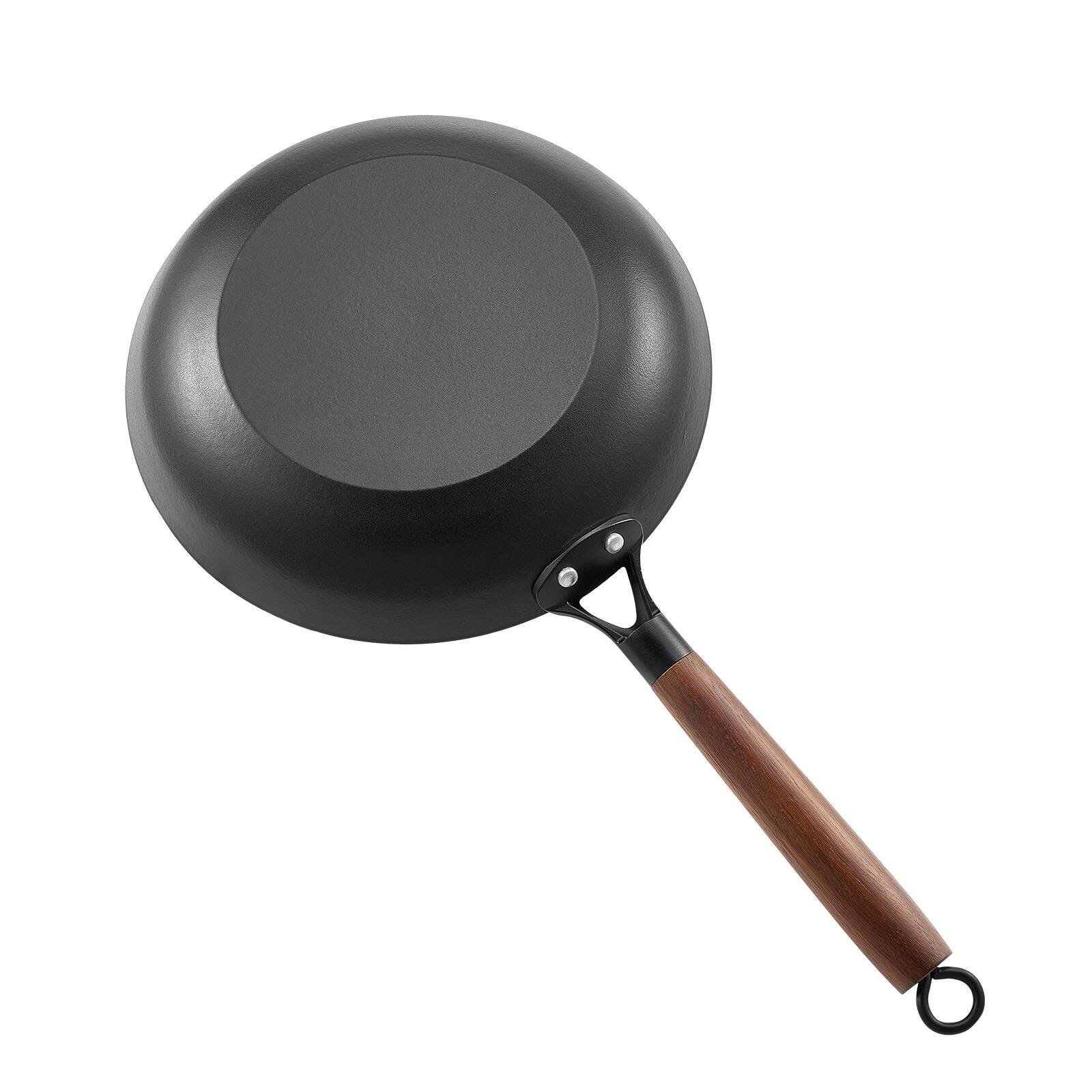 Alt View 9. Glintex - Cast Iron Skillet Frying Pan Set, 3 Piece Pre-Seasoned Nonstick Cookware with Detachable Handle for Kitchen - Black.