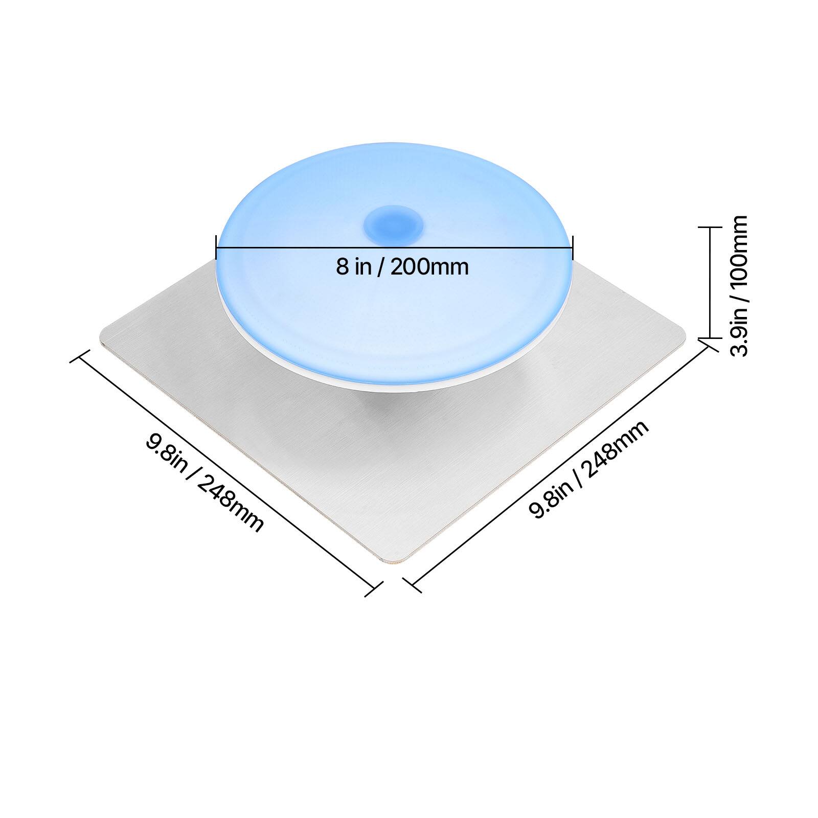 9.8 in / 248 mm  
8 in / 200 mm  
3.9 in / 100 mm