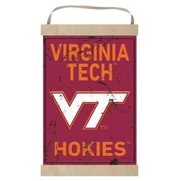Jardine - Virginia Tech Hokies Faux Rust Banner Sign - Maroon