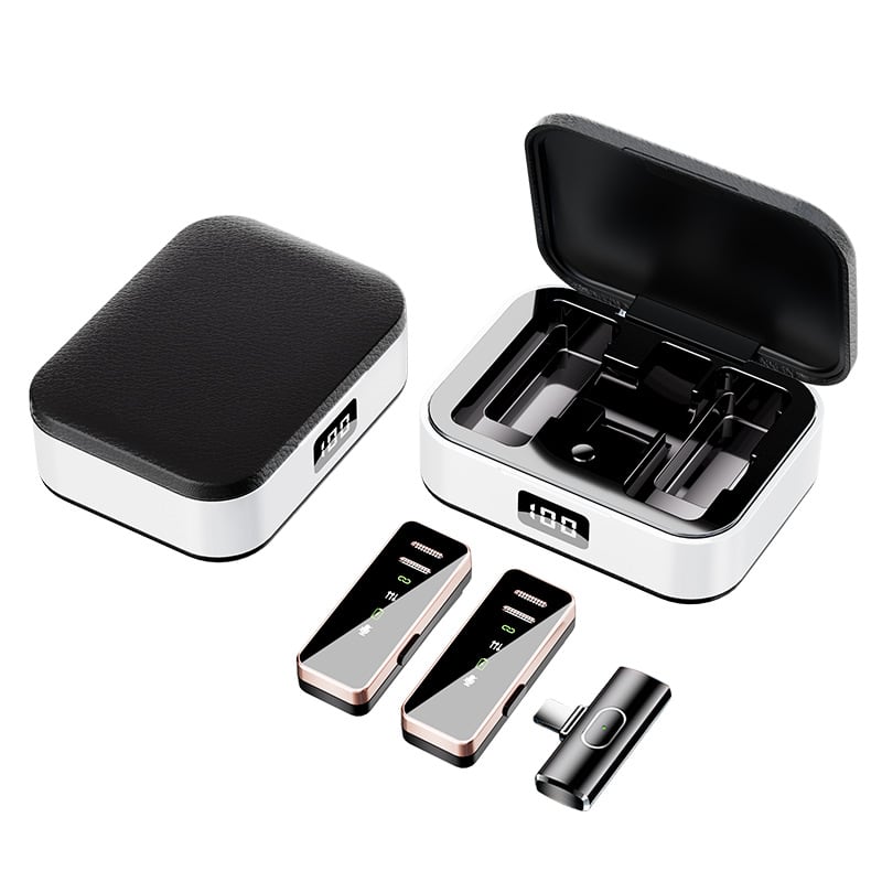 Cluzine - Wireless Lavalier Microphone,Noise Canceling, CD Lossless Sound, for iPhone/Android