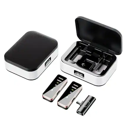 Front. Cluzine - Wireless Lavalier Microphone,Noise Canceling, CD Lossless Sound, for iPhone/Android.