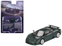 Bugatti EB110 GT Verde Scuro Metallic Limited Edition 1/64 Diecast Model Car by Mini GT - Dark Green