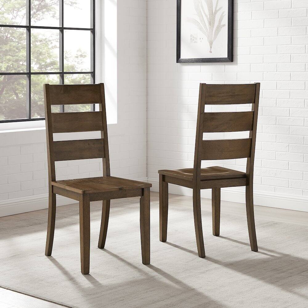 Alt View 2. Crosley Furniture - Joanna 2-Piece Ladder-Back Dining Chair Set - Black.