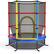 Front. Gymax - Gymax 55'' Recreational Trampoline for Kids Trampoline w/ Enclosure Net Colorful - Colorful.