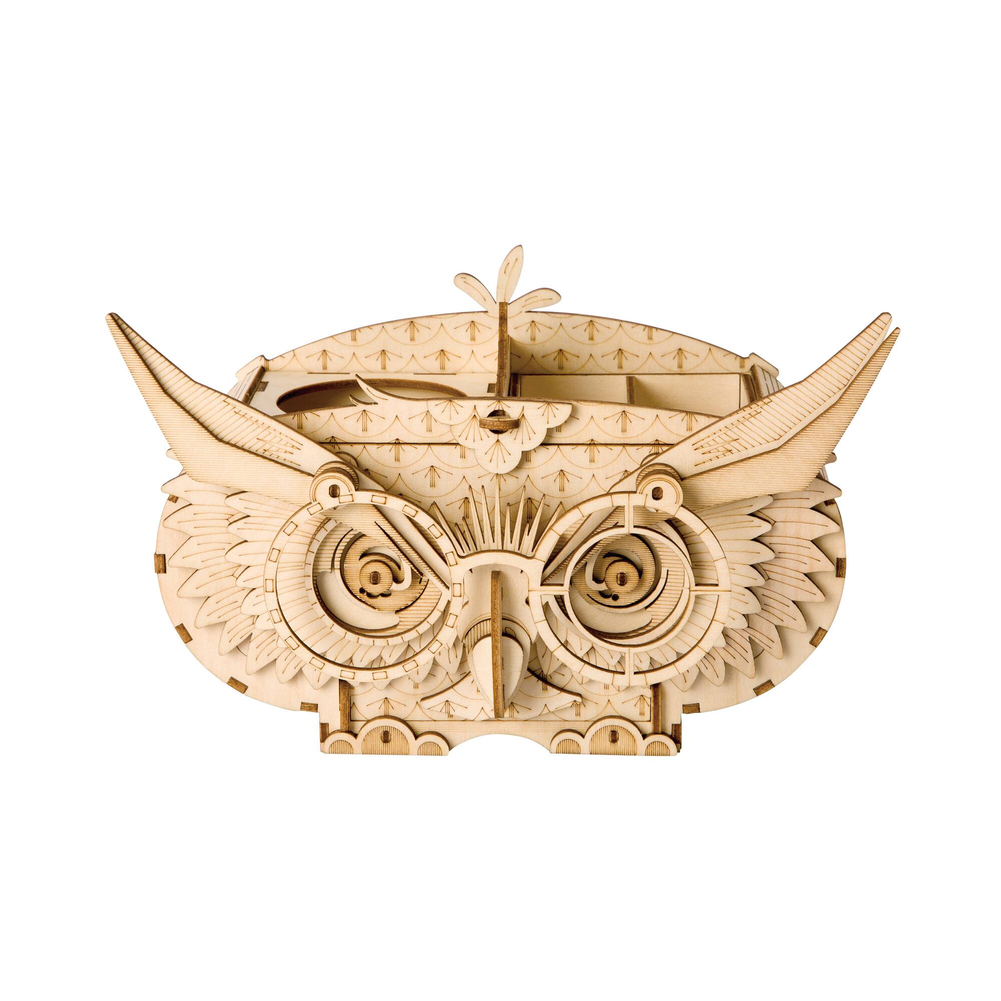 Front. 3D Puzzle - DIY 3D Puzzle - Owl Storage Box - 61pcs.