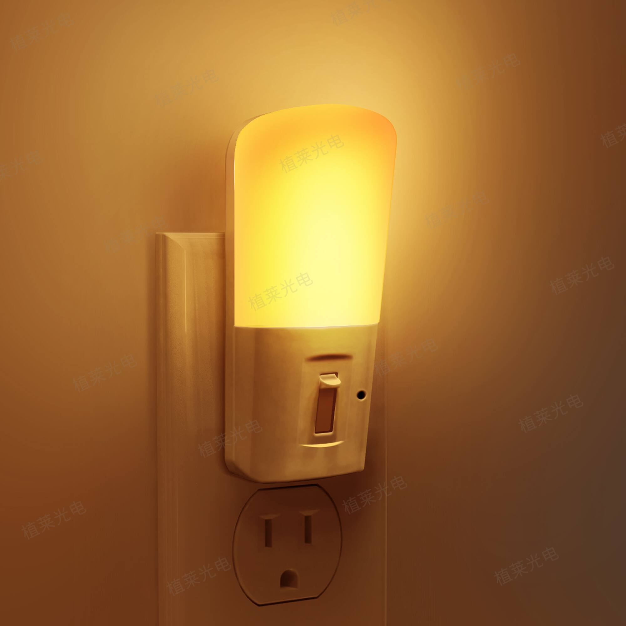 Alt View 4. Jandcase - JANDCASE 2-Pack 1W  Plug-in Night Light, Amber Glow with Mosquito Repellent, Slide Dimmer, Vertical Design - White.