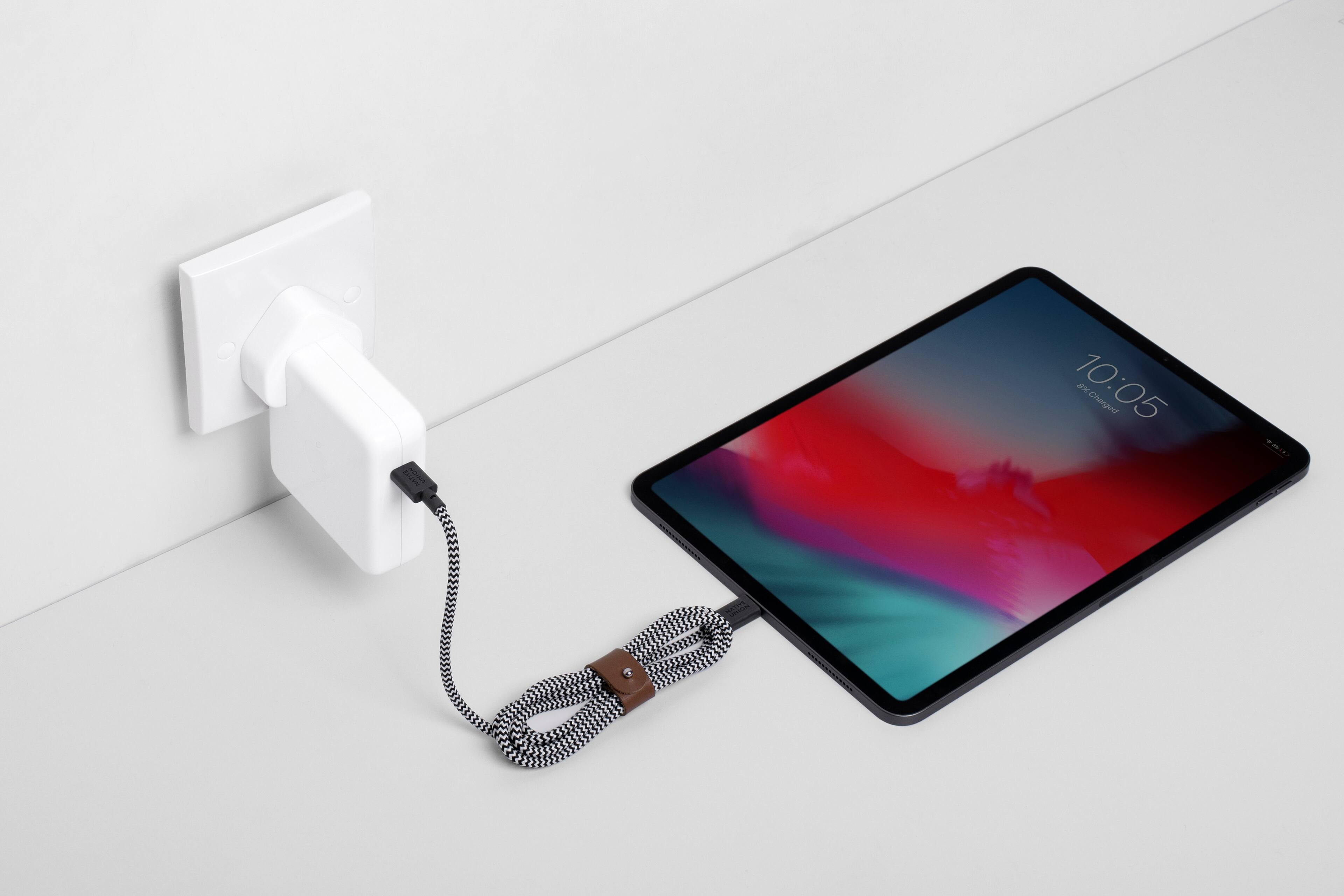 The text on the image reads: "10:05 8 Charged."