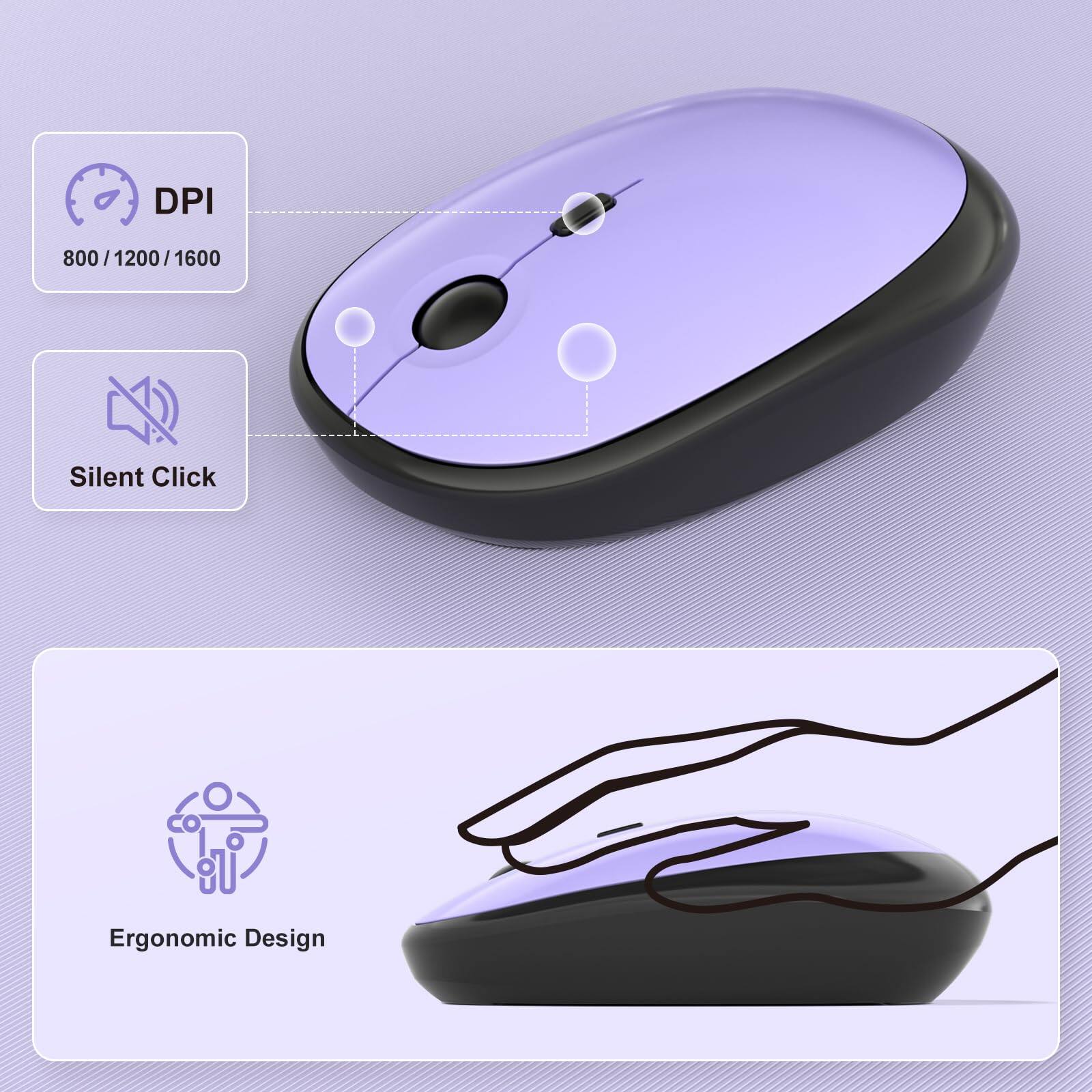 DPI: 800 / 1200 / 1600  
Silent Click  
Ergonomic Design
