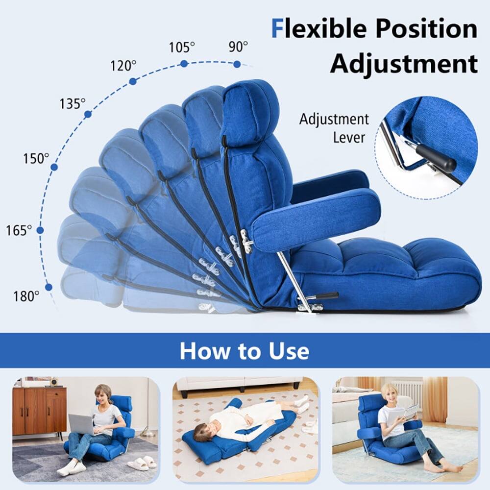 135° 150° 120° 105° Flexible Position Adjustment Adjustment Lever 165° 180° How to Use