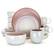 Alt View 3. Elama - Elama Mocha Muave 16 Piece Luxurious Stoneware Dinnerware with Complete Setting for 4 - Mauve.