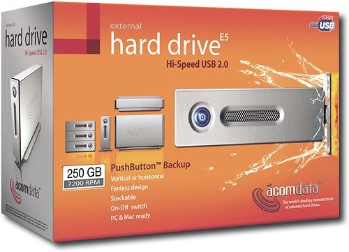Best Buy: AcomData 250GB External Hard Drive HD250UPE5-72