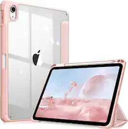 Fintie - Clear Case for iPad (A16) 11-inch 2025 and iPad 10th Gen 10.9 Inch 2022, Shockproof Cover with Transparent Back Shell - Rose Gold